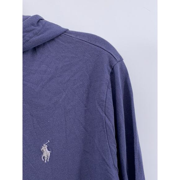 POLO RALPH LAUREN Men's Vintage Navy Blue Hooded Long Sleeve Sweatshirt SZ M - Picture 4 of 11